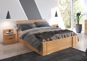 Łóżko bukowe Visby Arhus High Drawers