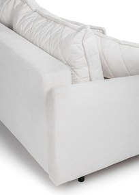Biała sztruksowa rozkładana/ze schowkiem sofa 215 cm Bjork – Bonami Selection