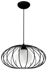 Czarna loftowa lampa wisząca - K439-Polot