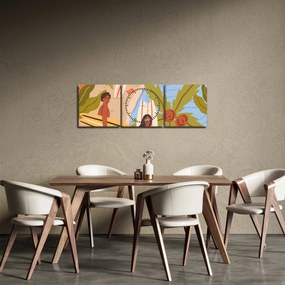 Obraz - Ciesz się życiem (z zegarem) (90x30 cm)
