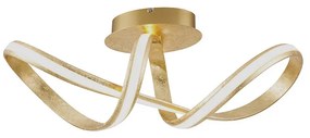Designerska lampa sufitowa złota z LED - BelindaDesignerski Oswietlenie wewnetrzne
