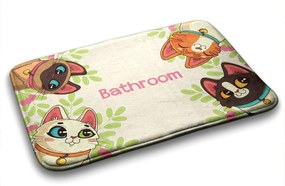 Dywanik antypoślizgowy do łazienki Dywanik antypoślizgowy do łazienki koty Kotki
