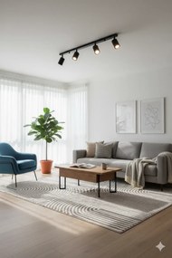 Czarna loftowa lampa czteropunktowa - 10X D303 R6-S10