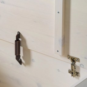 Biała skrzynia z litego drewna sosnowego 80x45 cm Anita – Støraa
