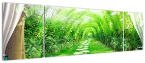 Obraz - Widok na tropikalny ogród (170x50 cm)