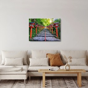 Obraz na szkle - Sanktuarium Kifune (70x50 cm)