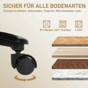 HOMCOM Fotel kierowniczy Ergonomiczny fotel biurowy do 200 kg o lnianym wyglądzie, wysokie oparcie, | Aosom PL