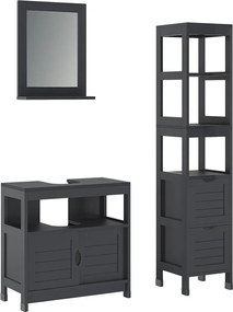 Zestaw mebli łazienkowych szary 60x30x60 vilda