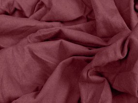 PrzytulneMieszkanie.pl Prześcieradło jersey z lycrą bordowe 90 x 200 cm