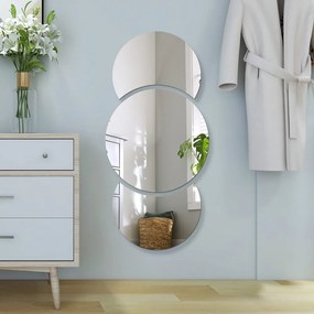Naklejka na ścianę 26x26 cm Half-moon Mirror – Ambiance