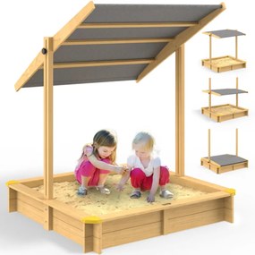 Spielwerk Piaskownica z baldachimem Lena, drewno świerkowe, 120x120x120cm