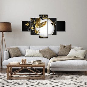Obraz - Piłka ze złotymi motywami (125x70 cm)