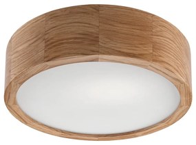 Brązowa lampa sufitowa ze szklanym kloszem ø 27 cm Eveline – LAMKUR