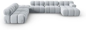 Jasnoniebieska aksamitna sofa 379 cm Bellis – Micadoni Home