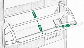 Wysoka industrialna szafka na buty z półką - Tamil 6X