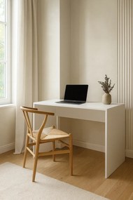 Białe minimalistyczne tanie biurko - Terano Silver Active 3X