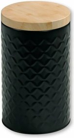 Kesper 38246 Pojemnik do przechowywania metalowy, czarny, śr. 11 cm