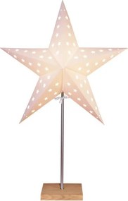 Biała dekoracja świetlna w kształcie gwiazdy Star Trading Star, wys. 65 cm