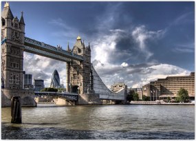 Obraz na szkle -  Tower Bridge w Londynie (70x50 cm)
