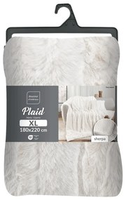 Kremowy koc z mikropluszu 180x220 cm Foxy – douceur d'intérieur