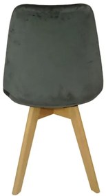 Ciemnoszare aksamitne krzesło MIA