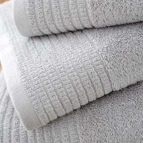 Szary ręcznik kąpielowy frotte z bawełny egipskiej 90x140 cm Egyptian Cotton – Bianca