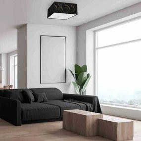 Lampa sufitowa czarna, kwadratowa SENSO Black/Gold kwadrat 2xE27