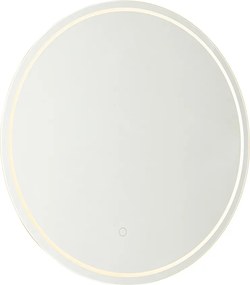 Nowoczesne lustro łazienkowe 60 cm z LED i dotykowym ściemniaczem - Sebas