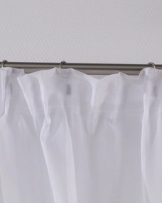 Firany z koronką Lily 2 szt. krótkie kolor biały tkanina półprzezroczysta, połyskliwa