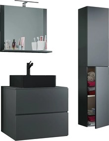 Umywalka 4-częściowa meble łazienkowe Lendas 60 cm L