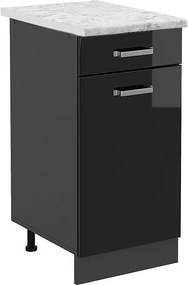 Szafka dolna do kuchni czarny wysoki połysk 40x60x81.6 r-line
