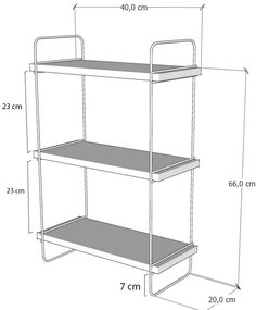 Wielopoziomowa półka w dekorze dębu 40 cm Pulalis – Kalune Design