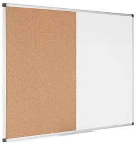 Magnetyczna tablica do pisania i tablica korkowa, połączone, 900 x 600 mm