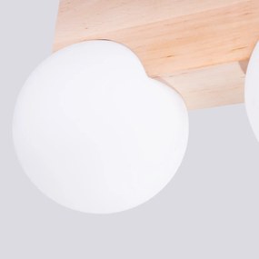 Plafon BULBO 2 naturalne drewno SOLLUX  LIGHTING