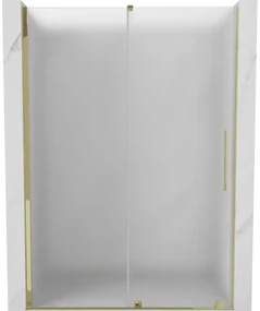 Mexen Velar drzwi prysznicowe rozsuwane 140 cm, szron, złote - 871-140-000-31-50