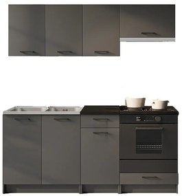 Komplet szafek kuchennych grafit mat - Lanter 4X