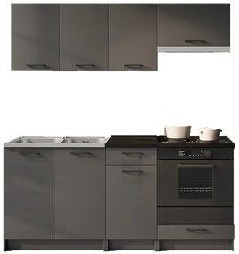 Komplet szafek kuchennych grafit mat T1-H82