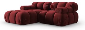 Czerwona aksamitna sofa 191 cm Bellis – Micadoni Home
