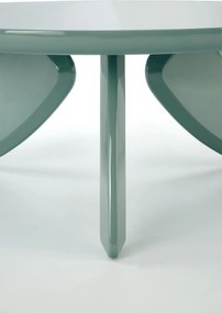 Stolik kawowy okrągły Lumis 80 cm - niebieski