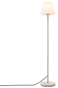Zewnętrzna lampa podłogowa beżowa z białym kloszem IP65 - Virginia