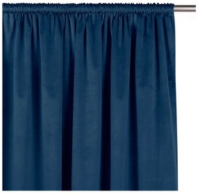 Niebieska aksamitna zasłona częściowo zaciemniająca (dimout) 265x225 cm Velto – Filumi