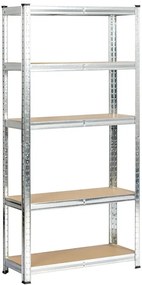 Srebrny regał metalowy 154 cm - Filove 3X