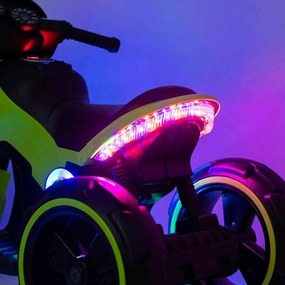 Dziecięcy motocykl elektryczny Baby Mix Police,zielony