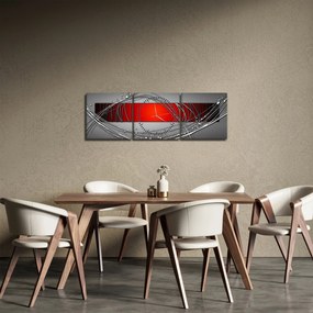 Abstrakcyjny obraz (z zegarem) (90x30 cm)