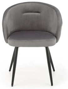 Krzesło tapicerowane K430 VELVET szare HALMAR