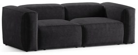 Ciemnoszara sztruksowa sofa 224 cm Bergano – Cosmopolitan Design