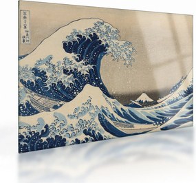Obraz na szkle - Katsushika Hokusai, Under the Wave off Kanagawa, reprodukcje (70x50 cm)