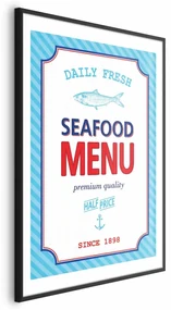 Plakat Menu 60x90 cm z ramą czarną z marginesem ARTGEIST B