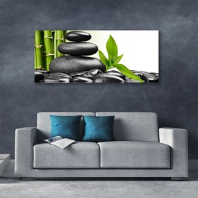 Obraz drukowany na płótnie Harmonia Natury: Kamienie i Liście