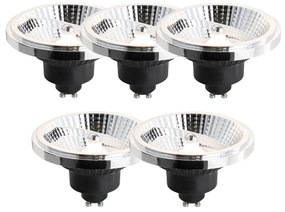 Zestaw 5 żarówek LED GU10 3-stopniowo ściemnialnych 111mm 10,5W 770 lm 3000K